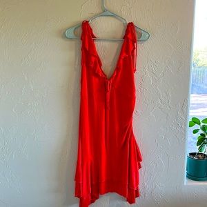 High low ruffle dress